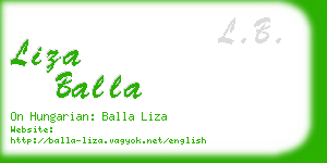 liza balla business card